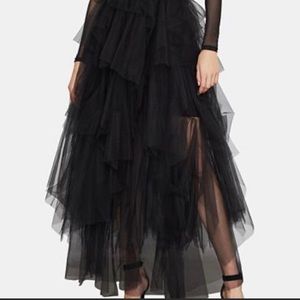 NWT BCBGMAXAZRIA Black Multilayer tulle skirt Sm